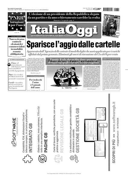 Italia oggi : quotidiano di economia finanza e politica